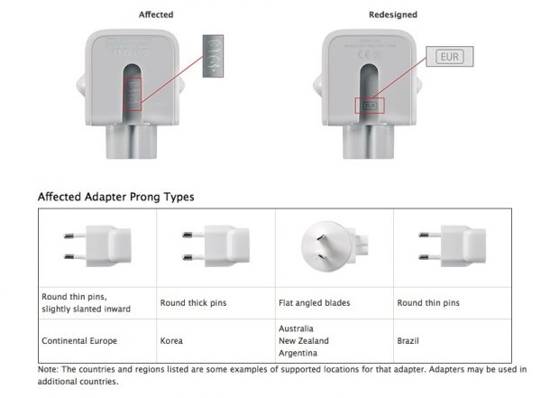 Apple Launches AC Wall Plug Adapter Exchange Program