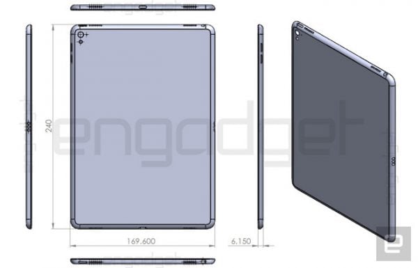 New Leaked Schematics of iPad Air Pro 9.7 and its case reveal the smart connector