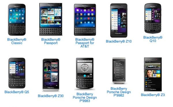 Blackberry 10 devices