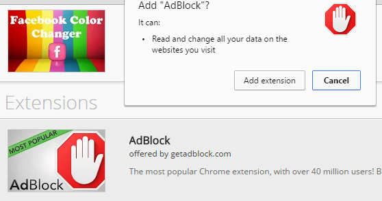 Adblocker extension