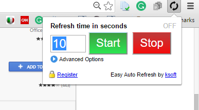 how to make a web page auto refresh in chrome