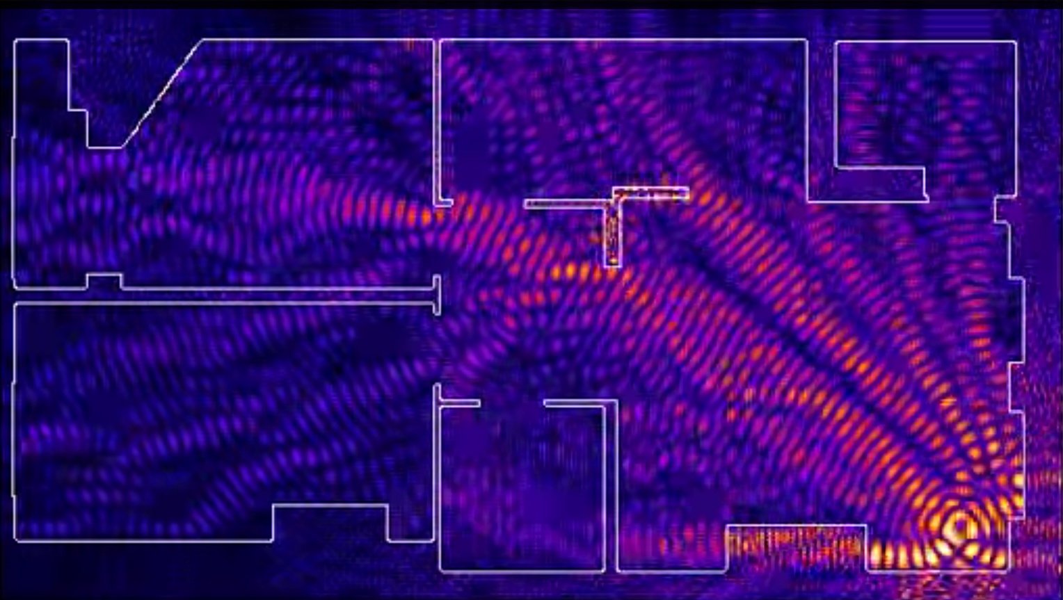 wifi signal router in corner