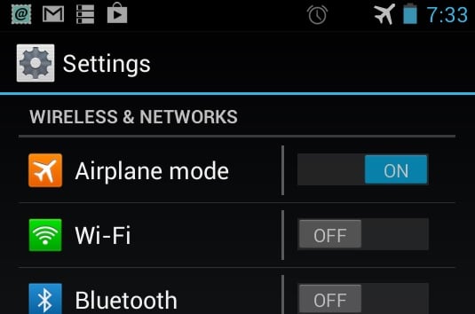 Use Airplane mode