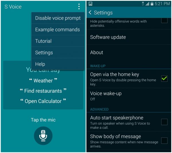 S Voice en Samsung Galaxy S7 y S7 Edge