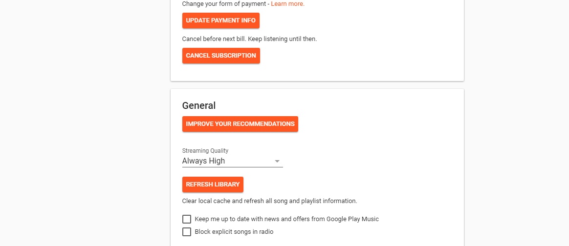 how to cancel Google Play Music subscription