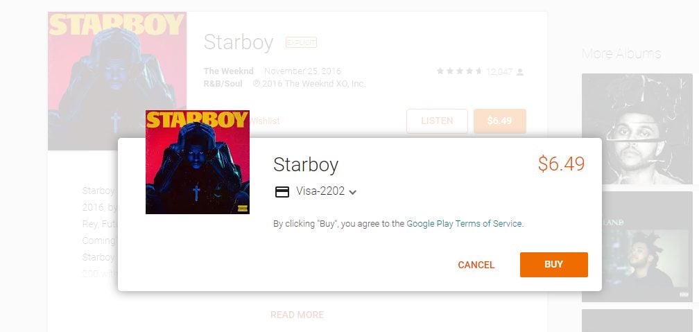 how to buy music from Google Play