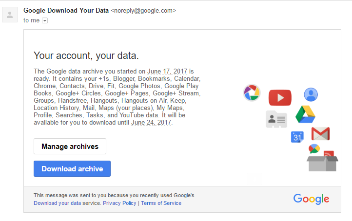 how to download your Google data