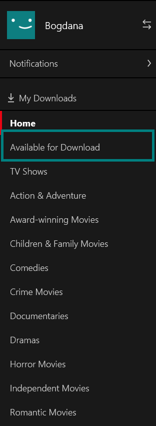 scarica film e programmi TV Netflix su Windows 10