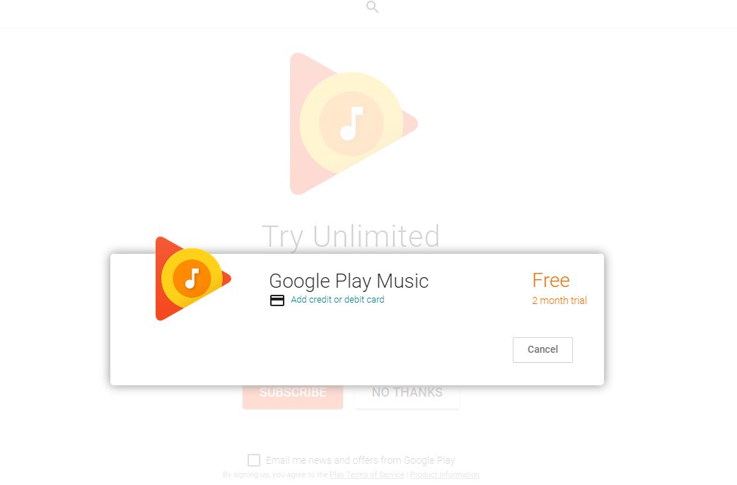 how to subscribe to Google Play Music