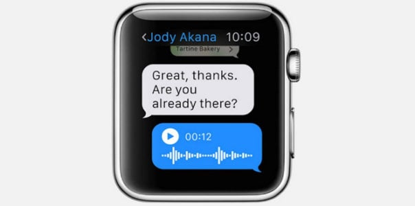How to send voice message from Apple watch