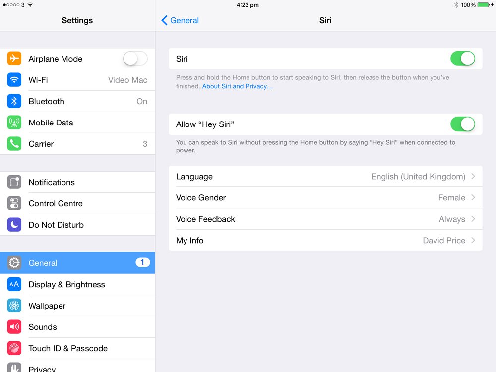 how to enable and use Siri on iPad