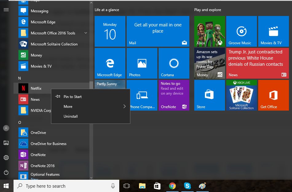 how to pin apps to taskbar in Windows 10