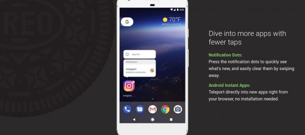 features of Android 8.0 Oreo