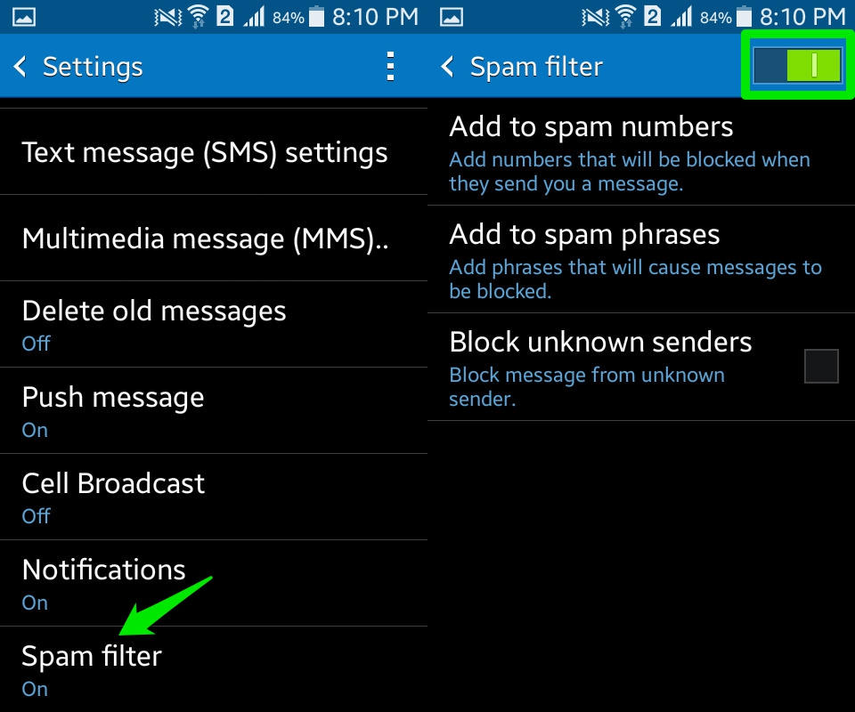 How To Avoid Spam On Android