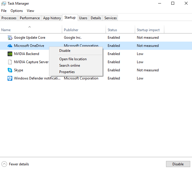 how to change startup apps in Windows 10