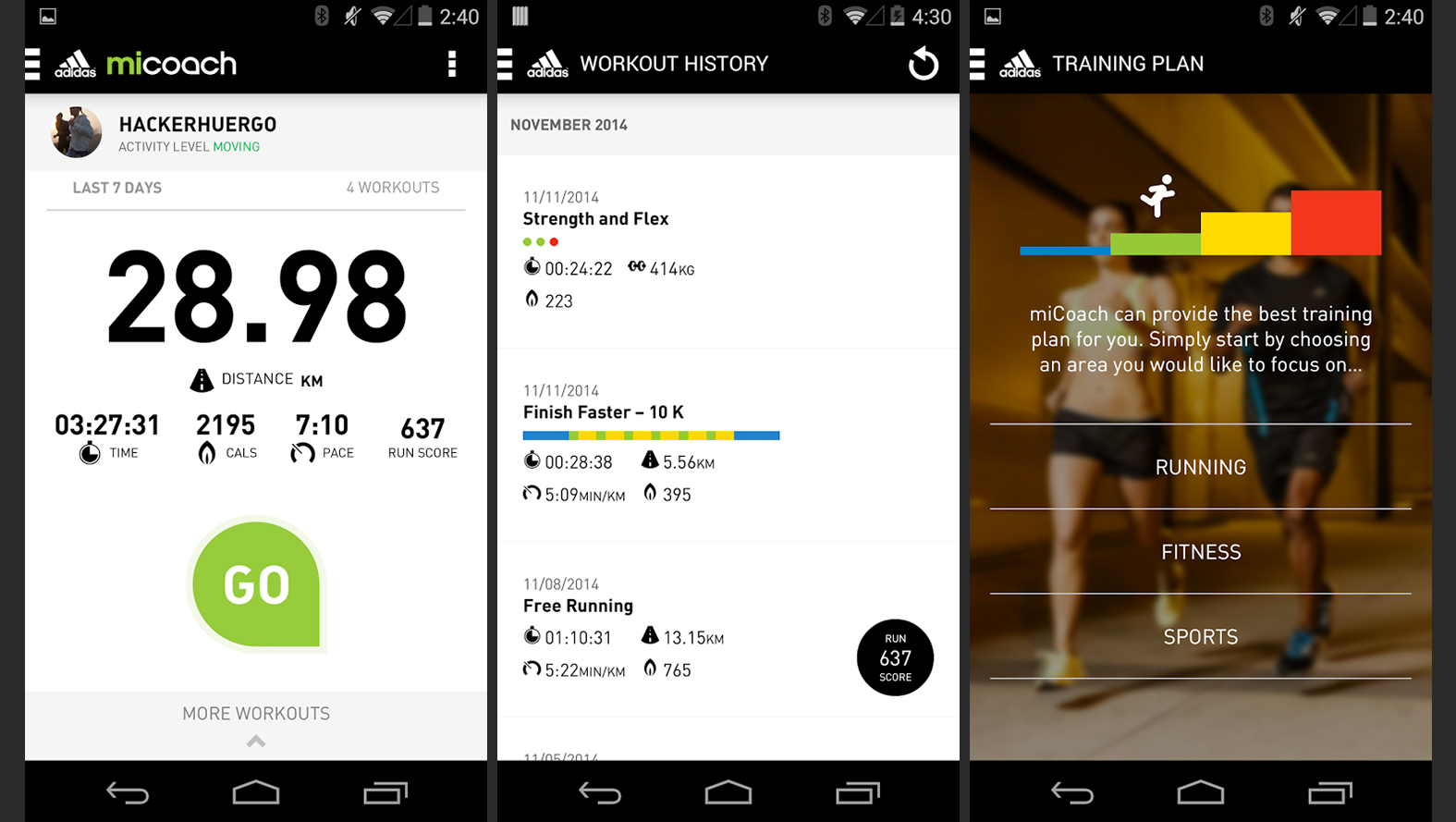 best free running apps for Android