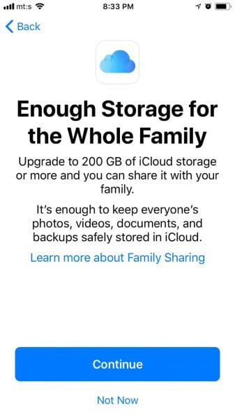 How To Upgrade To A Family iCloud Storage Plan In iOS 11