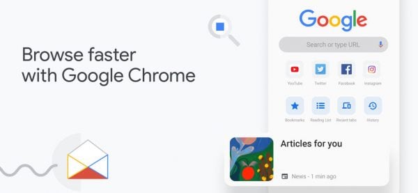 Aplicación Google Chrome iphone XR