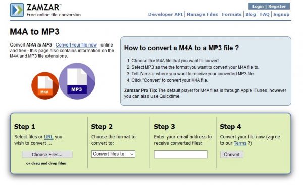 transfer from m4a to mp3