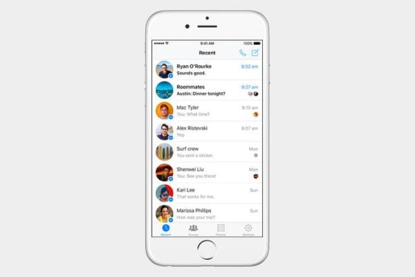 Application Messenger pour iPhone XR