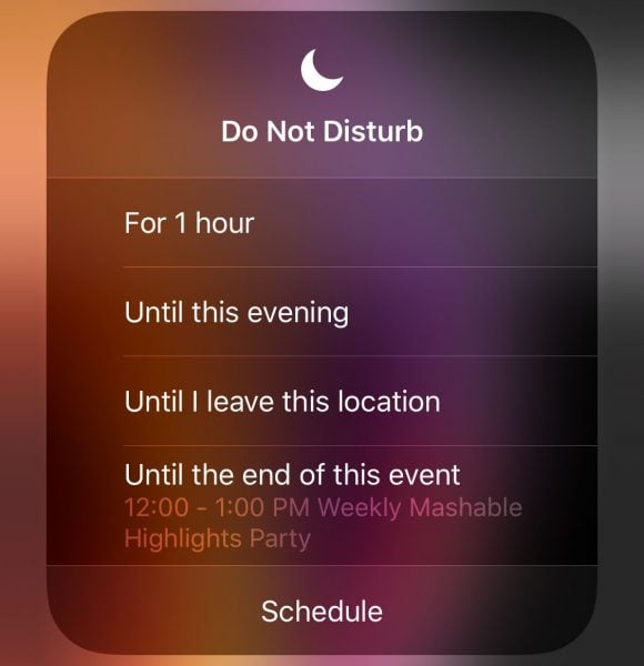 iOS 12 Do Not Disturb