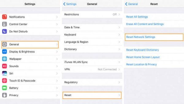 iOS 12 Network settings