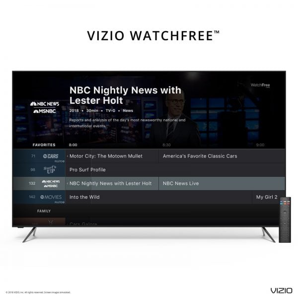 Vizio TV popular content