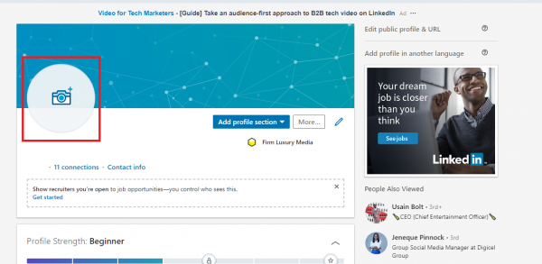 17.	How to add or change your profile photo on LinkedIn