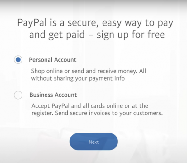 How to set up PayPal personal account