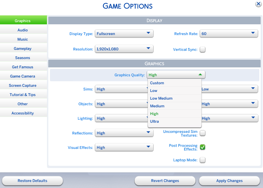How To Change Graphics Quality In Sims 4