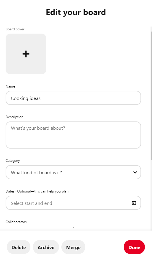 How To Edit Boards On Pinterest