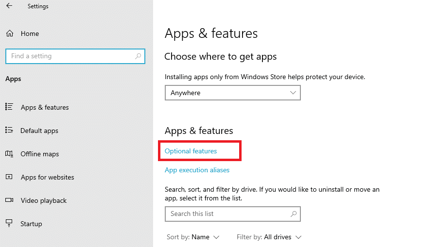 Click select option