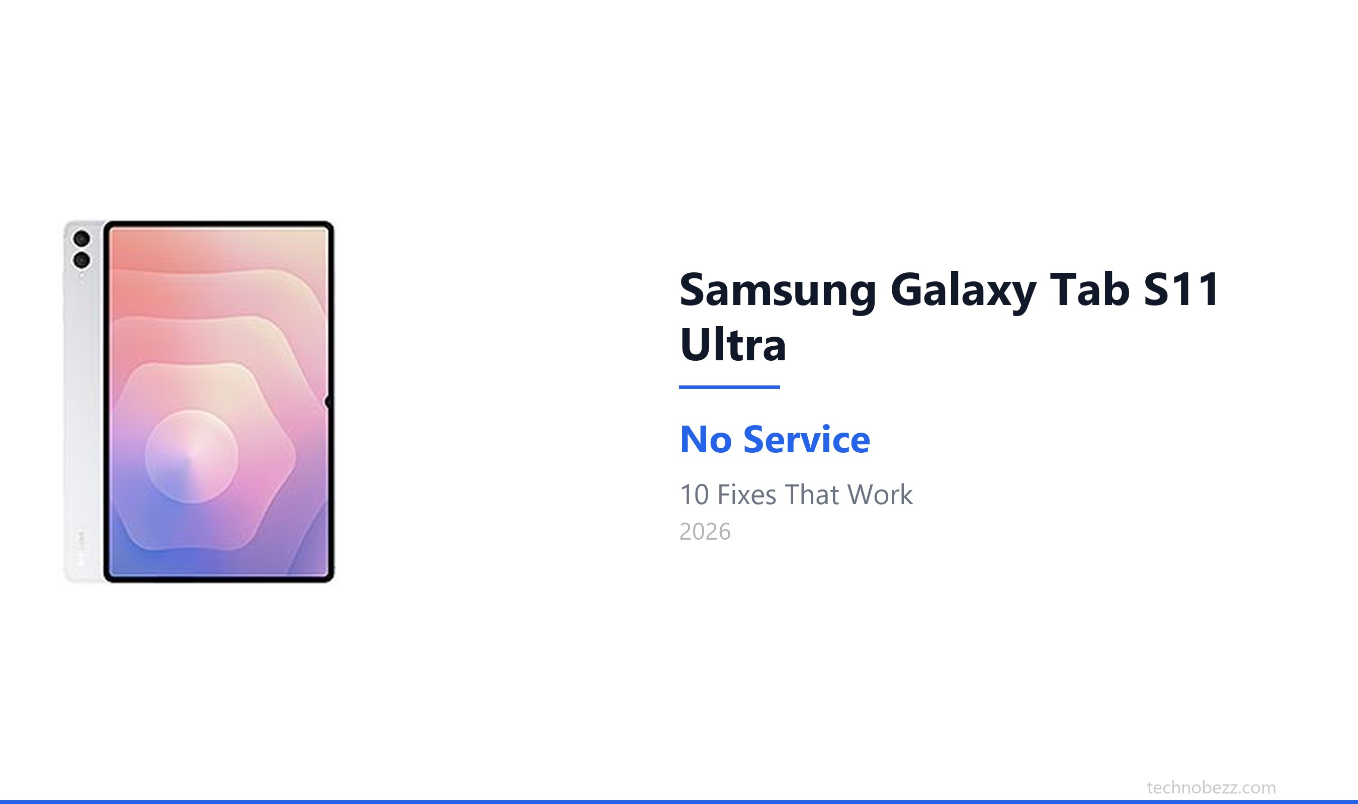 How to Fix Samsung Galaxy Tab S11 Ultra No Service Error | Technobezz