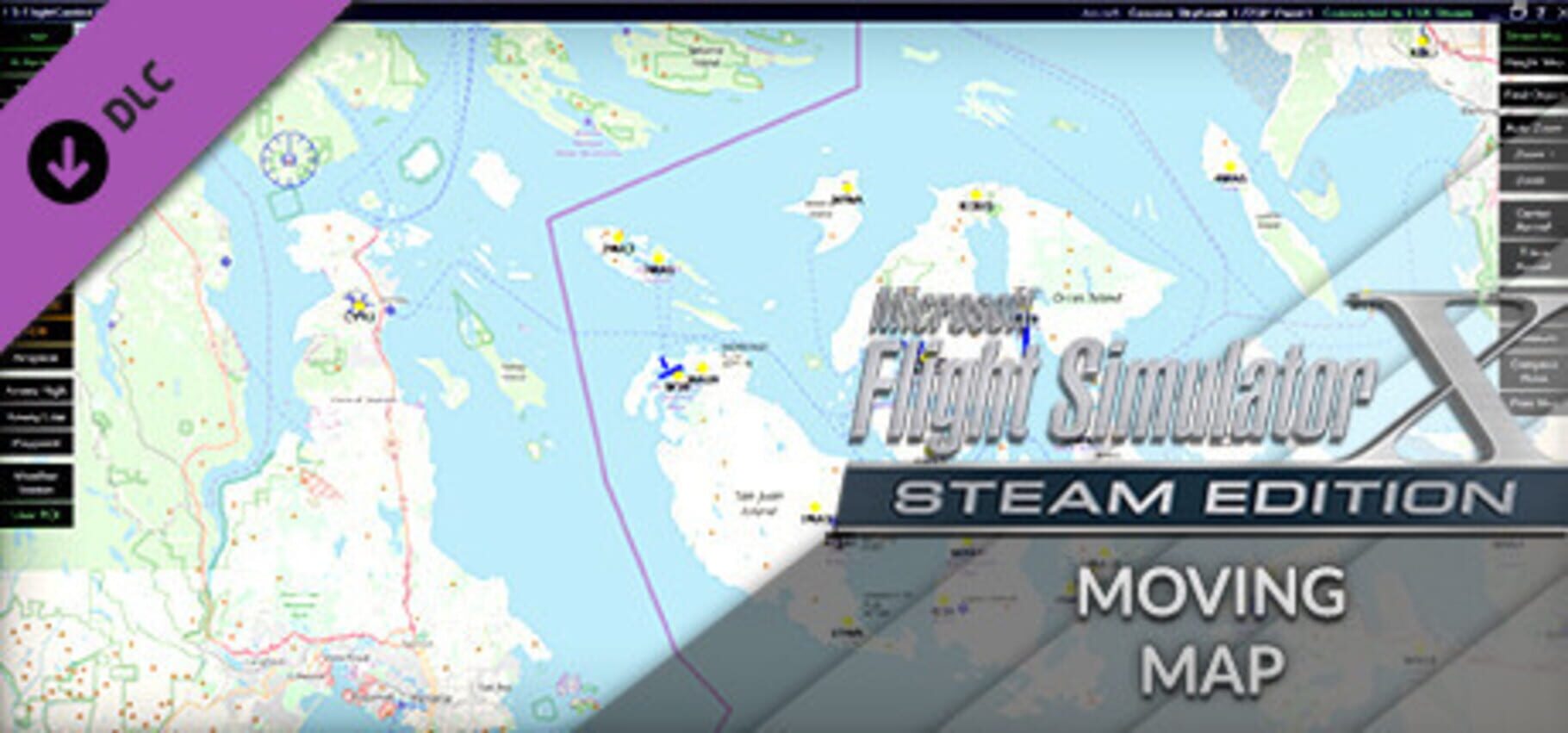 Is Microsoft Flight Simulator X Steam Edition Moving Map Down Right