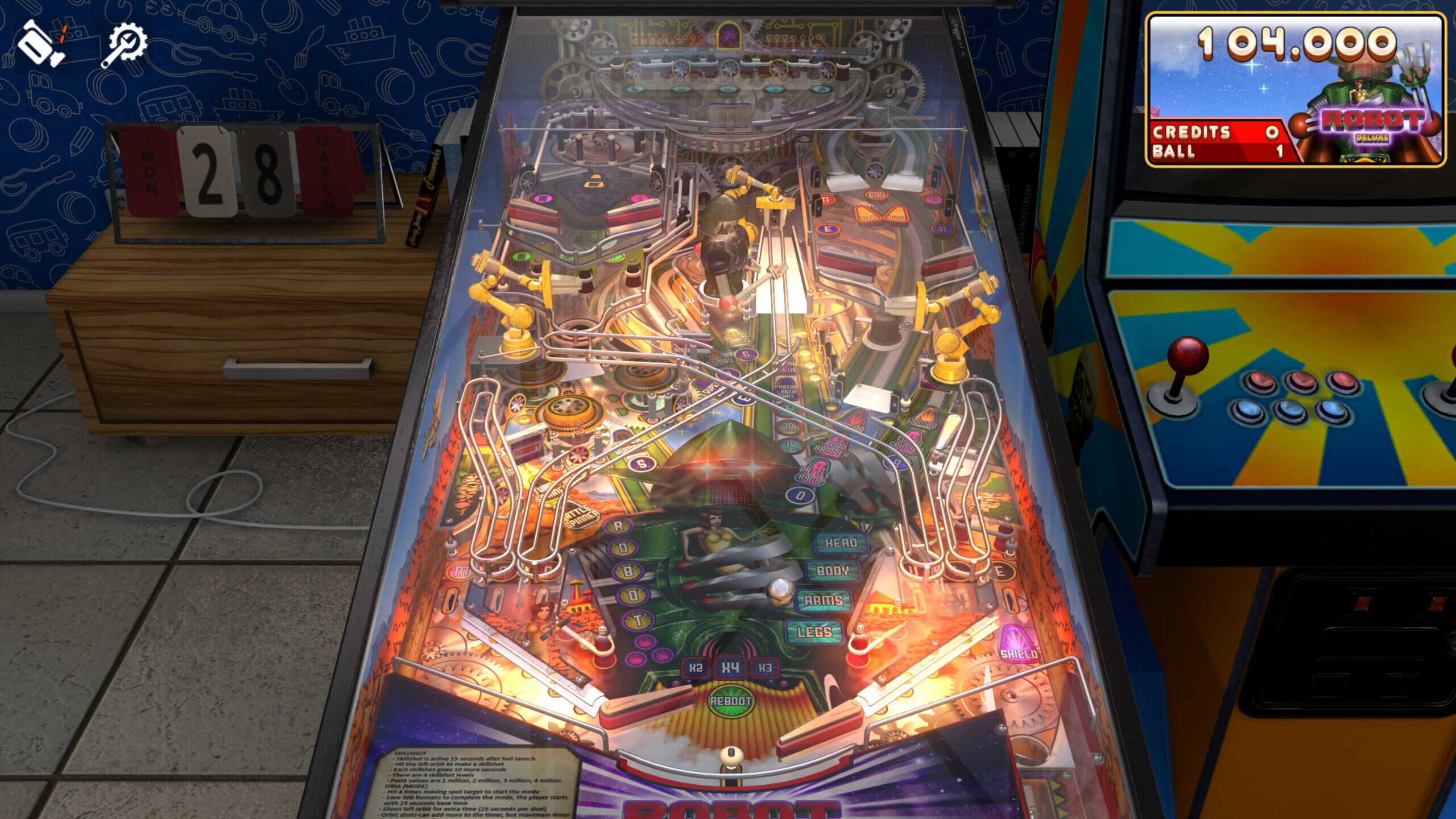 Zaccaria Pinball Robot Deluxe Pinball Table Server Status Is Zaccaria