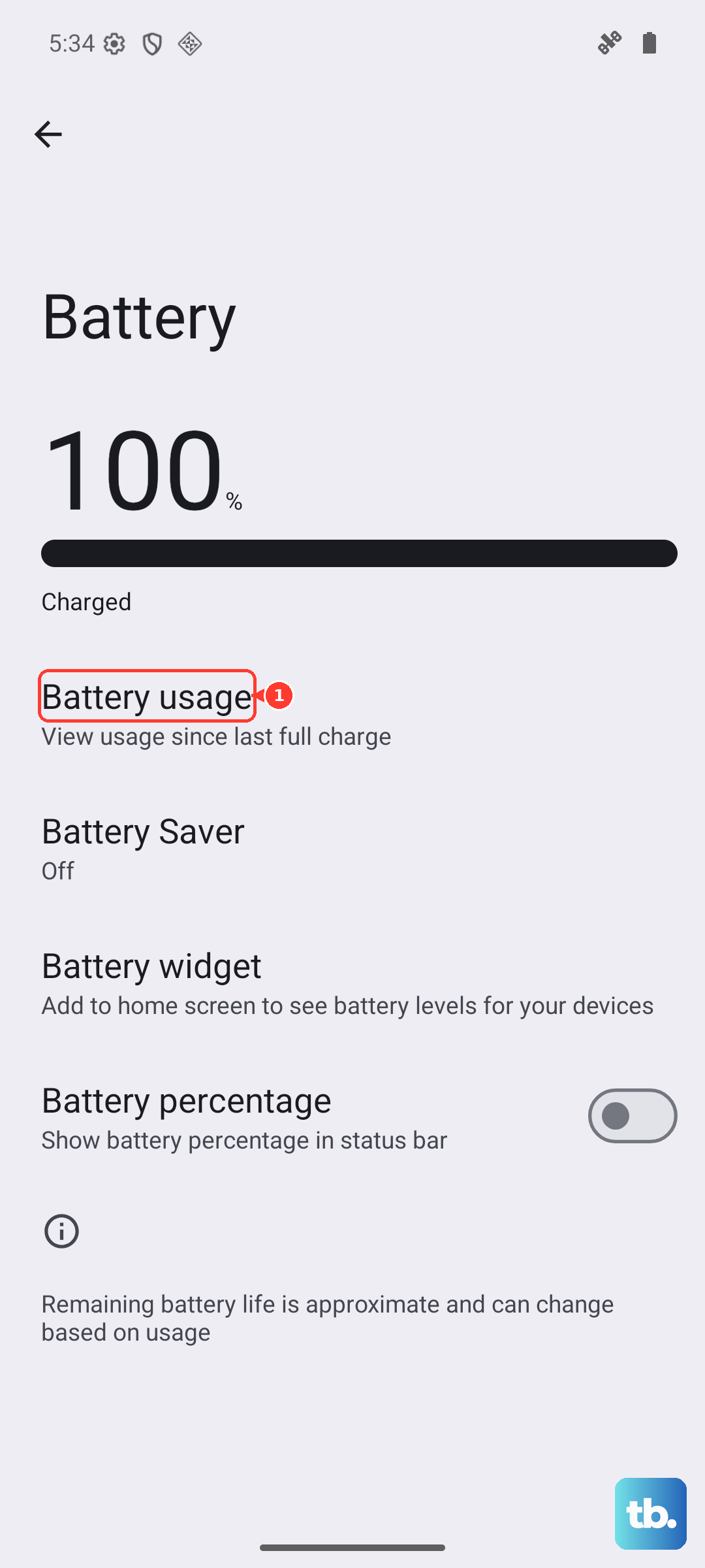 On the Battery screen, tap Battery usage (Android 16, Pixel emulator).