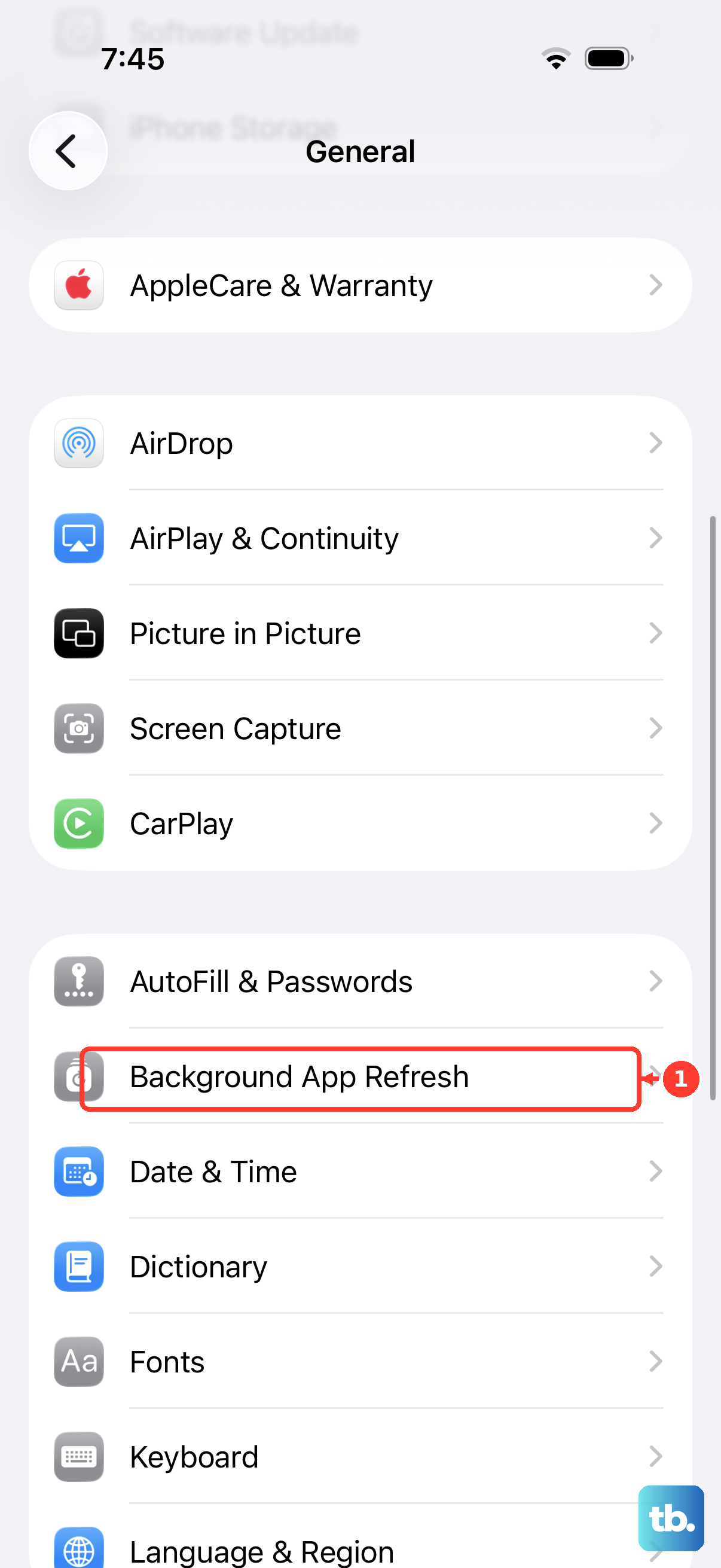 Open Settings > General and tap Background App Refresh.