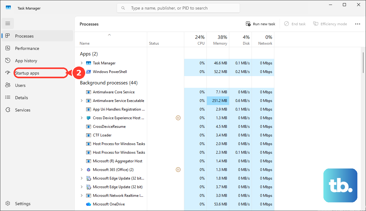 In Task Manager, open Startup apps for the controls described in the article.