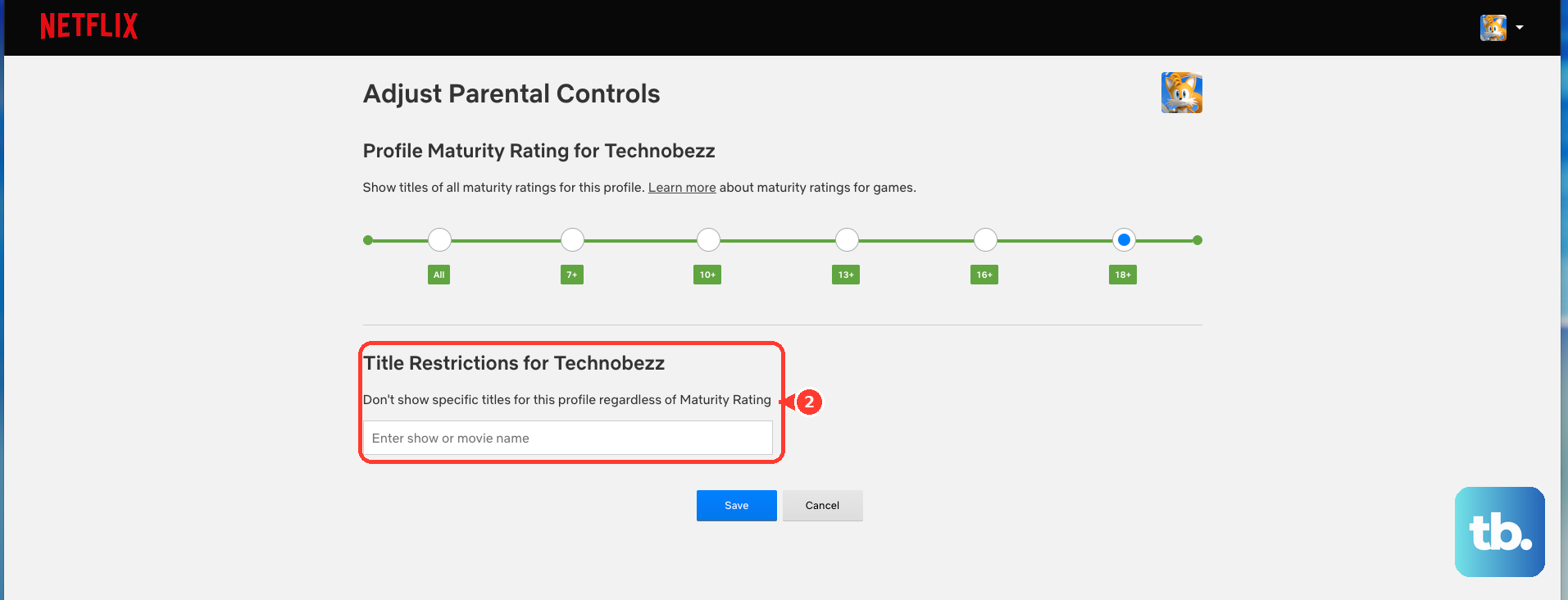 In Netflix Adjust Parental Controls, use Title Restrictions to block a specific title.