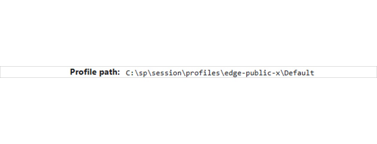 Open edge://version and use Profile path to identify the correct Edge profile folder.