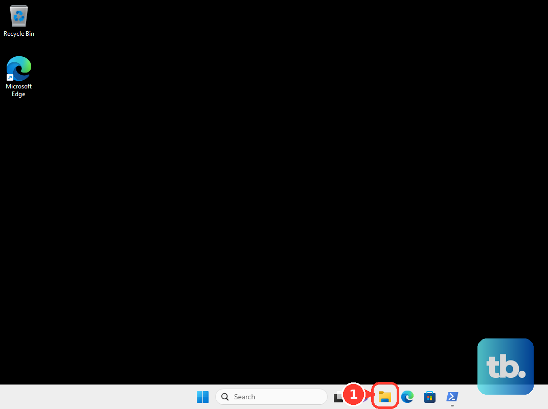 Open File Explorer on Windows.