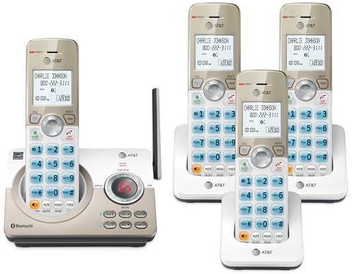 AT&T 4-Handset DECT 6.0 Expandable Cordless Home Phone with