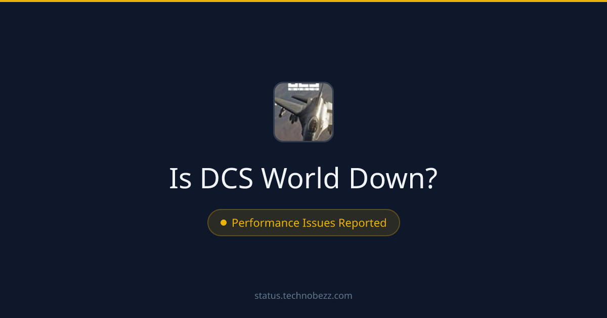 Is DCS World down? Performance issues reported, with trouble logging in and accessing accounts