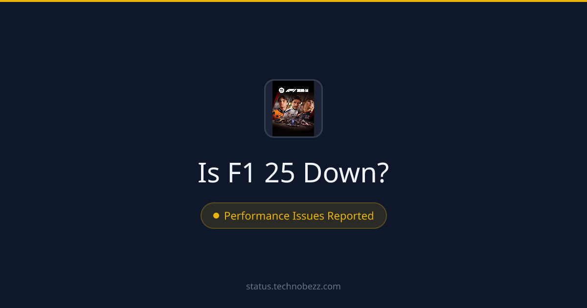 Is F1 25 down? Performance issues reported, with trouble connecting to the servers