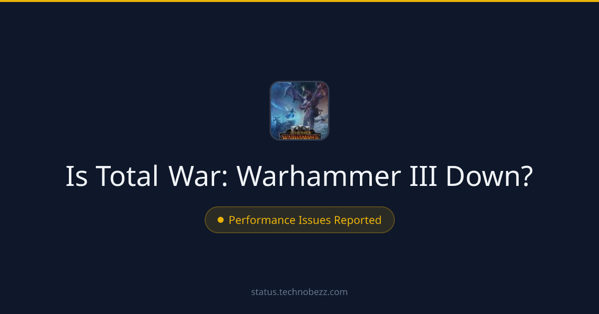 Is Total War: Warhammer III down? Performance issues reported, with trouble connecting to the servers