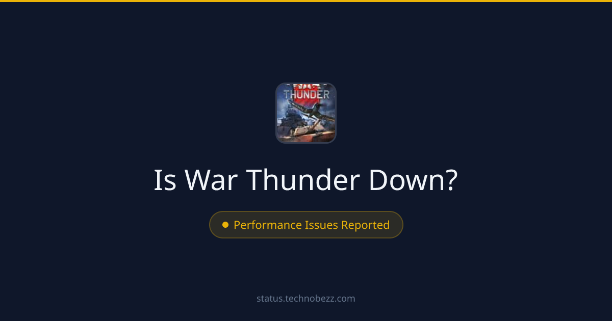 Is War Thunder down? Performance issues reported, with trouble connecting to the servers