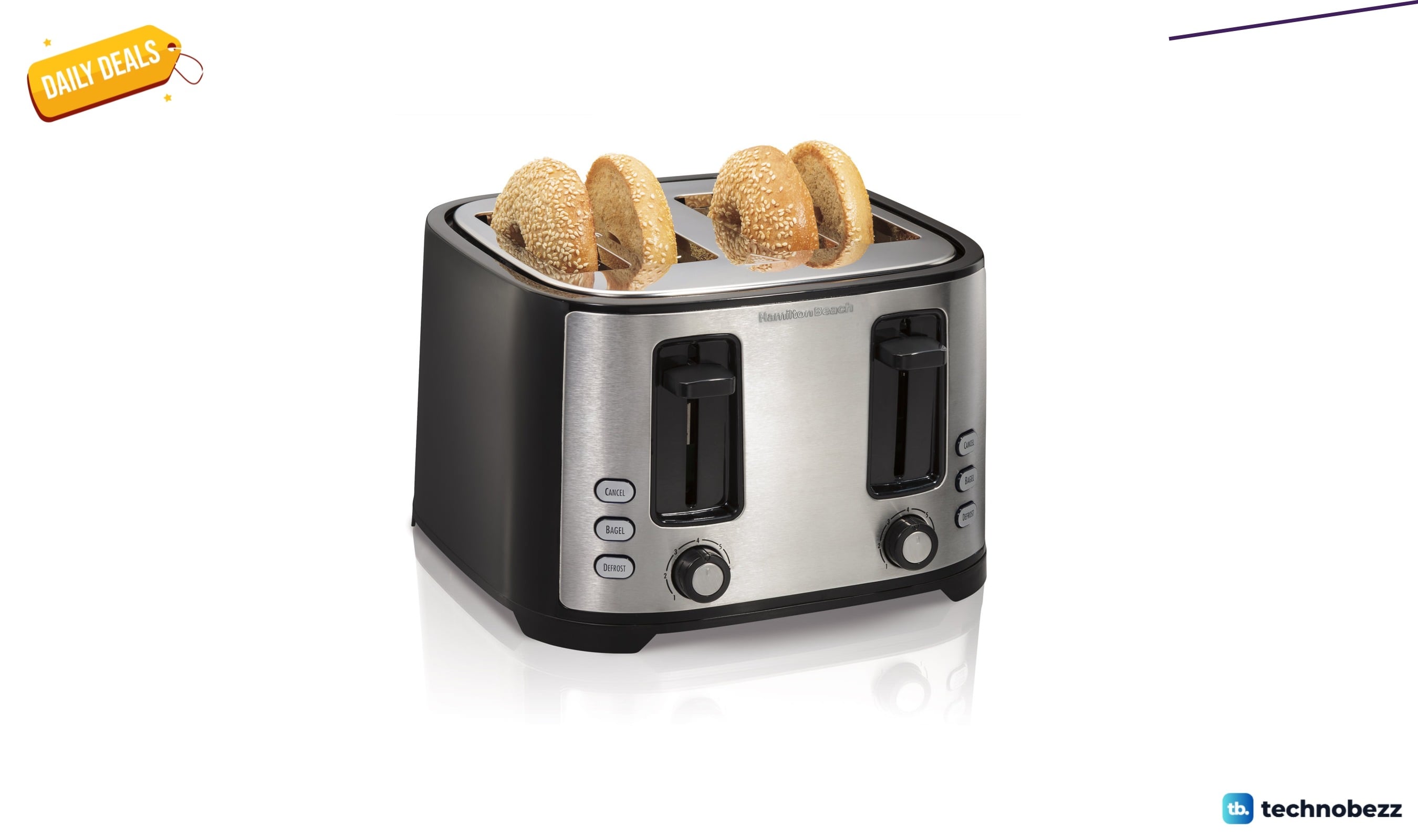 Hamilton Beach extra-wide slot 4-slice toaster for $47.99 at Wayfair
