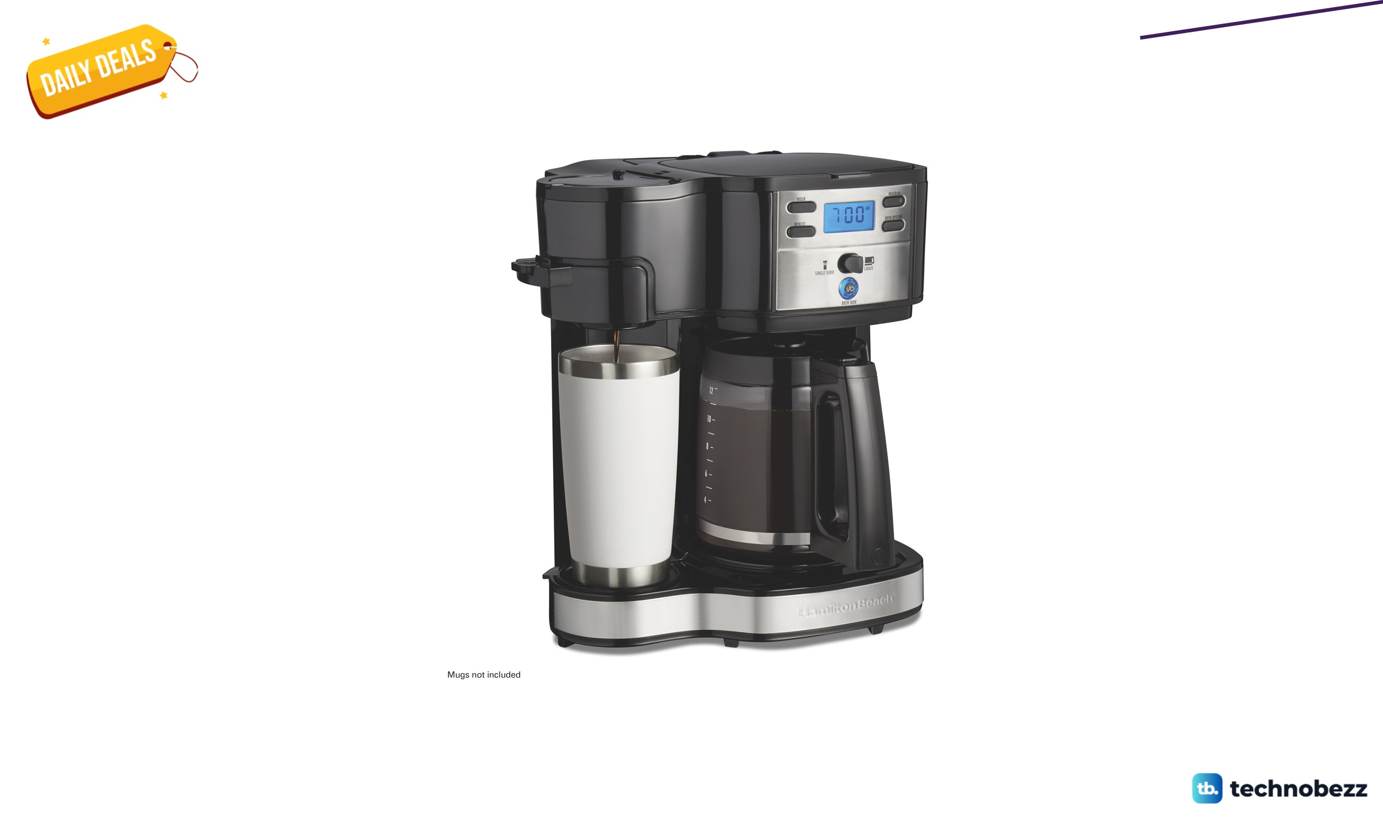 Hamilton Beach 2-Way programmable coffee maker for $59.99 at Wayfair