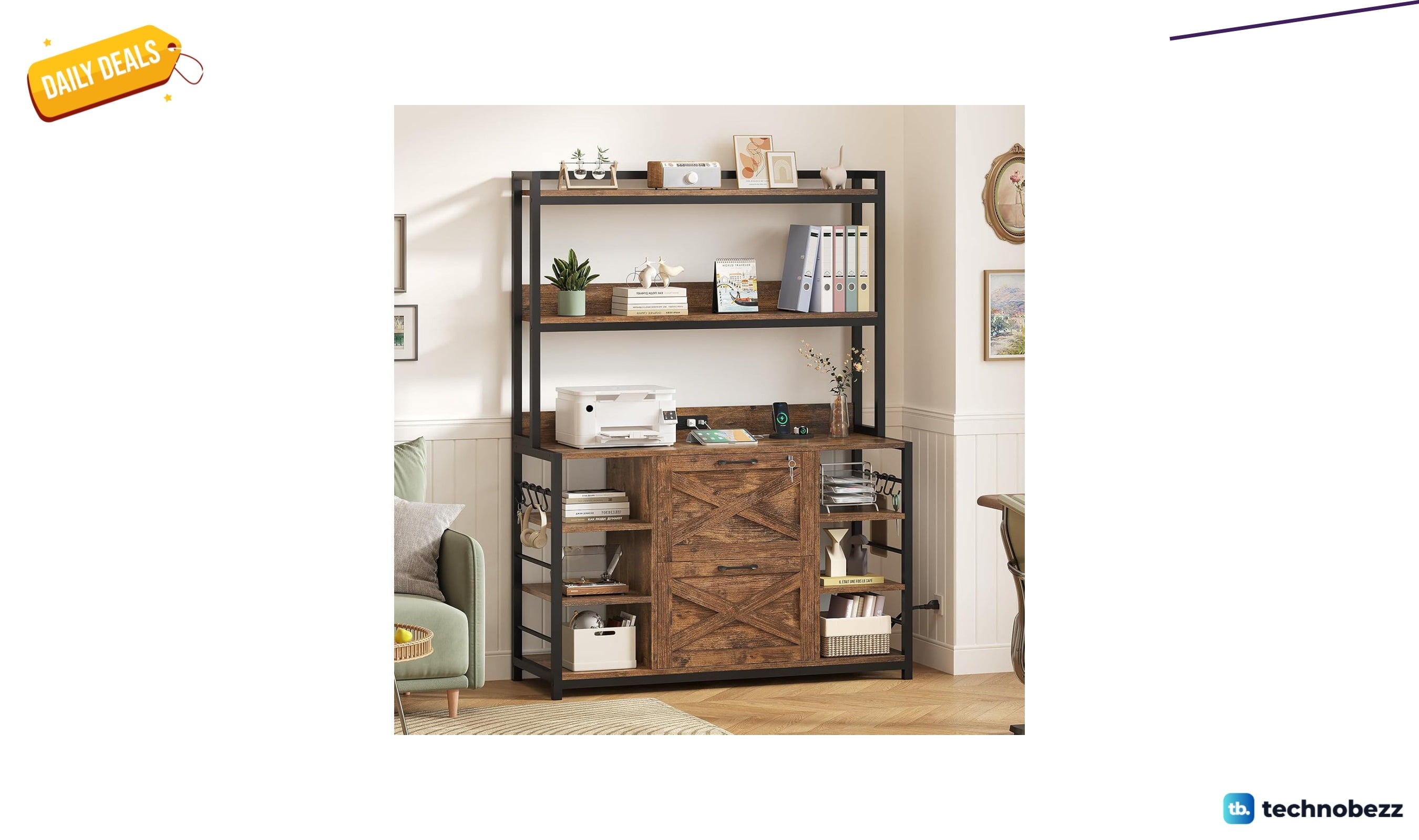 Bay Isle Home vertical file cabinet with charging station and lock for $182.99 at Wayfair