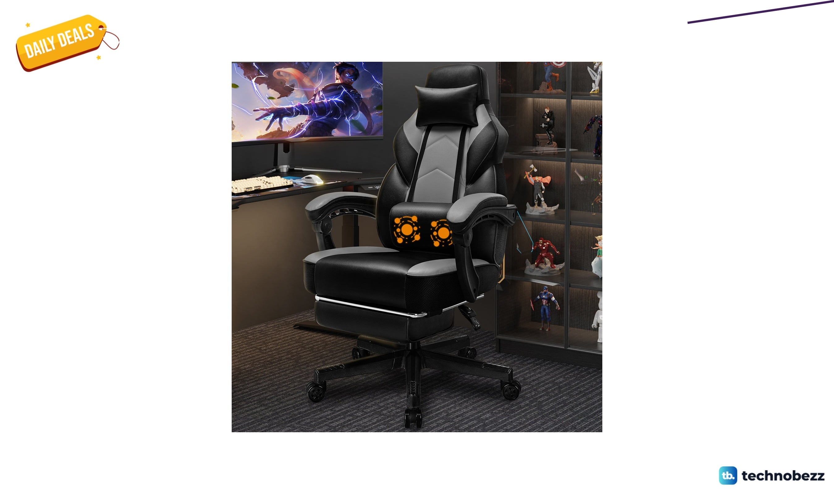Winston Porter adjustable reclining gaming chair for $105.99 at Wayfair